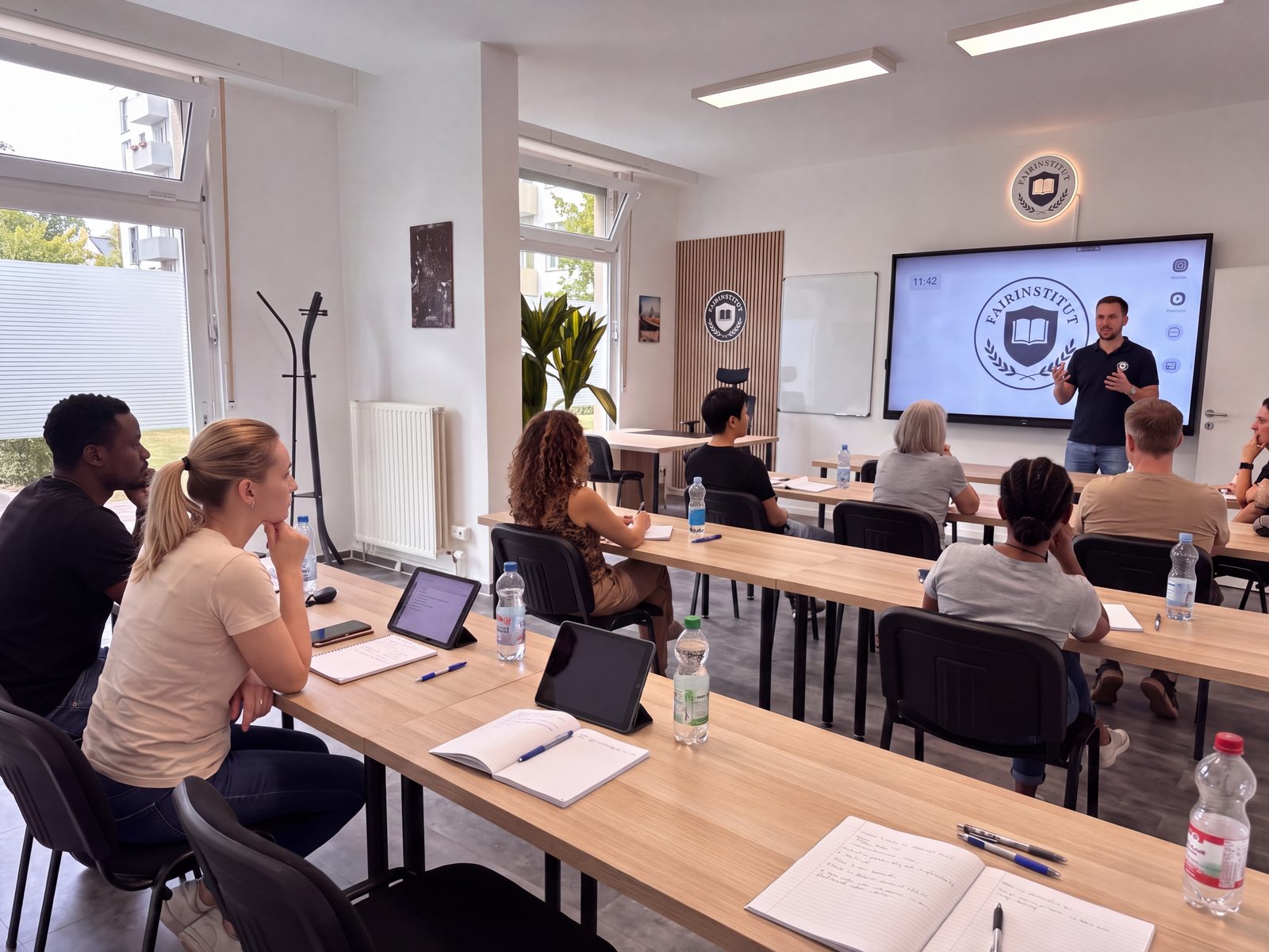 34a-Vorbereitungskurs mit Teilnehmenden im fairInstitut in Berlin Mitte-Moabit