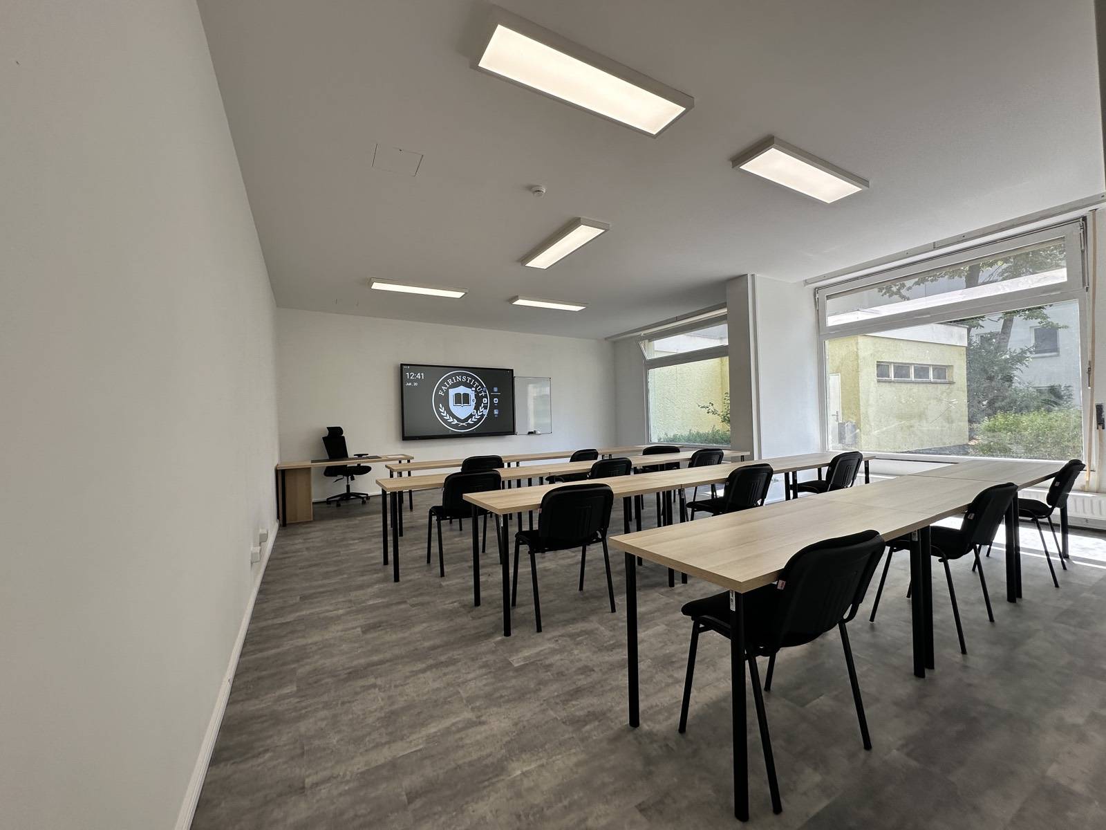 Schulungsraum für den 34a-Vorbereitungskurs beim fairInstitut in Berlin Mitte-Moabit
